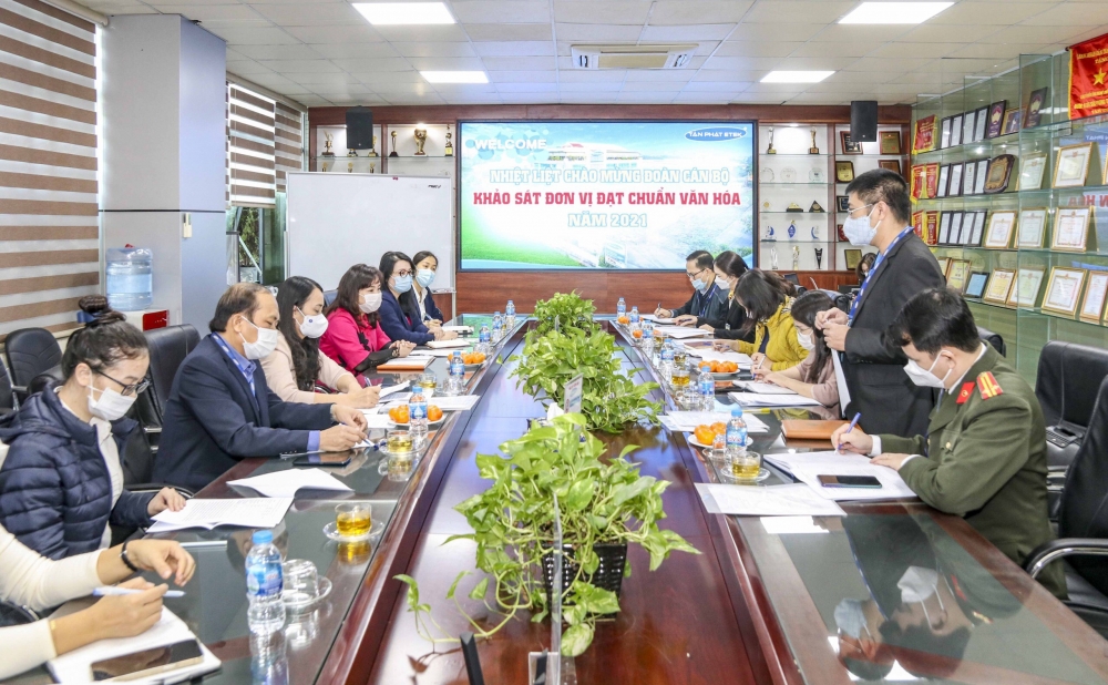 Liên đoàn Lao động huyện Thanh Trì khảo sát công nhận đơn vị đạt chuẩn văn hóa 2021