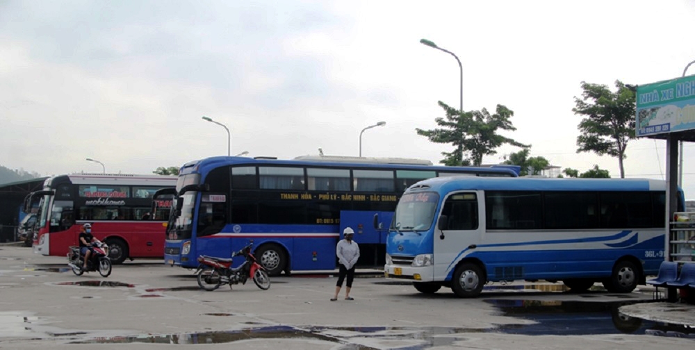 Thanh Hóa: Xe khách đi Thái Nguyên, Sơn La, Lạng Sơn, Bắc Ninh, Hòa Bình, Hải Phòng tần suất hoạt động 50%
