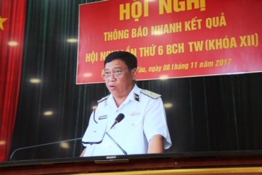 Đảng bộ Vùng 2 Hải quân thông báo nhanh Nghị quyết Trung ương 6 Khóa 12 của Đảng