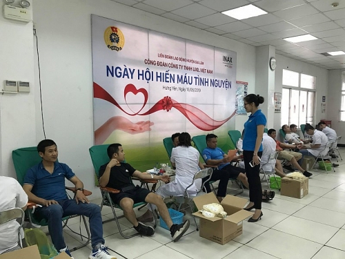 Ngày hội hiến máu trong CNVCLĐ huyện Gia Lâm năm 2019