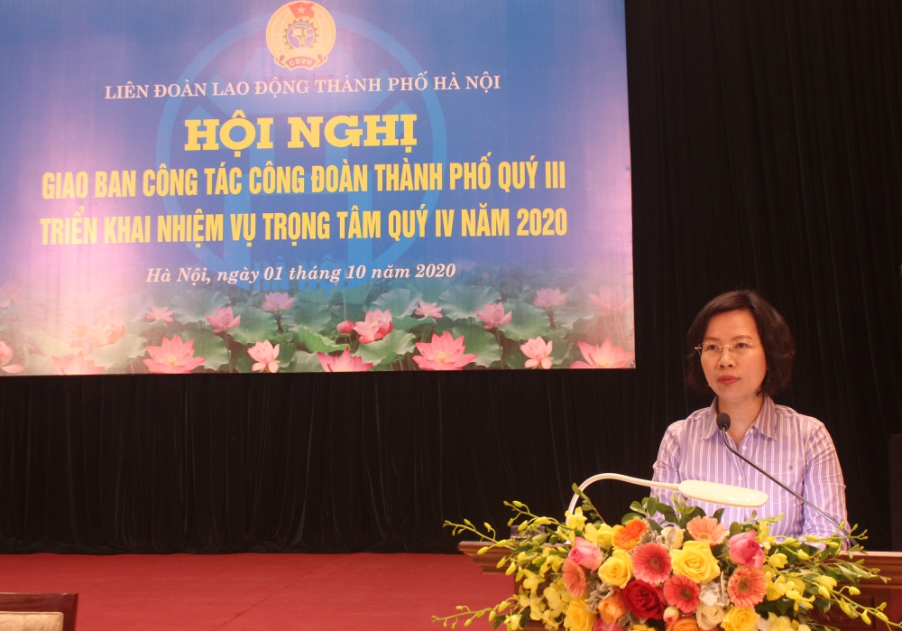 Giao ban công tác công đoàn Thành phố quý III, triển khai nhiệm vụ trọng tâm quý IV năm 2020