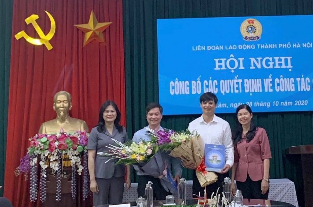 Công bố Quyết định Chủ tịch, Phó Chủ tịch Liên đoàn Lao động huyện Gia Lâm khoá X, nhiệm kỳ 2018-2023