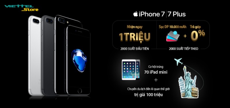 Viettel Store giảm 1 triệu đồng cho khách hàng đặt trước iPhone 7