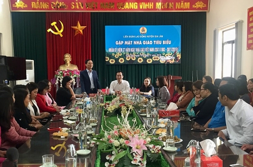 LĐLĐ huyện Gia Lâm gặp mặt 75 nhà giáo tiêu biểu