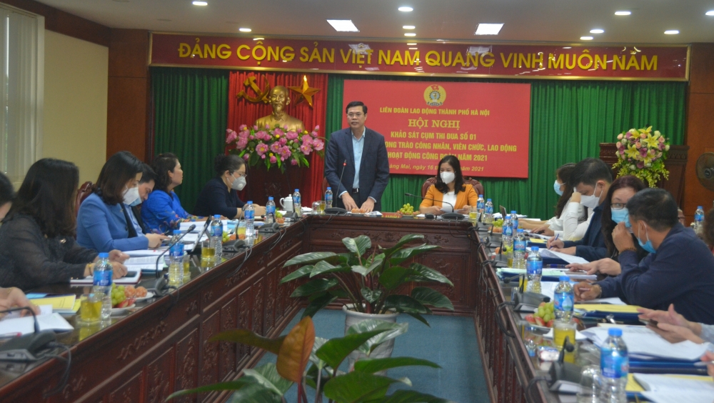 Khảo sát hoạt động Công đoàn Cụm thi đua số 1 Liên đoàn Lao động thành phố Hà Nội