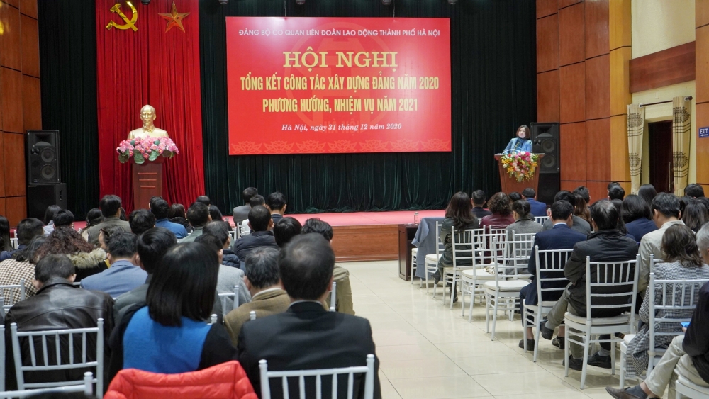 Đảng bộ Cơ quan Liên đoàn Lao động thành phố Hà Nội tổng kết công tác xây dựng Đảng năm 2020