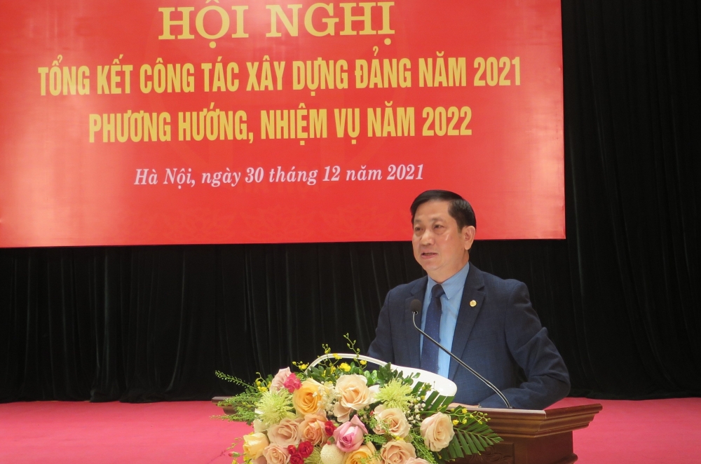 Đảng bộ Cơ quan Liên đoàn Lao động thành phố Hà Nội tổng kết công tác xây dựng Đảng năm 2021