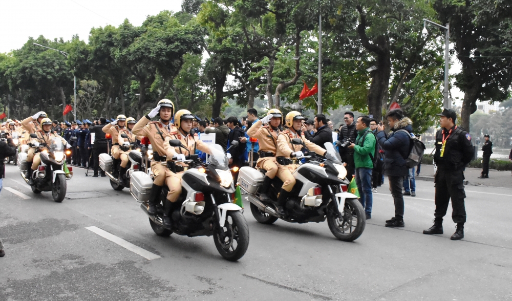 Ngày 5/1, Hà Nội tổ chức lễ phát động ra quân năm An toàn giao thông 2021