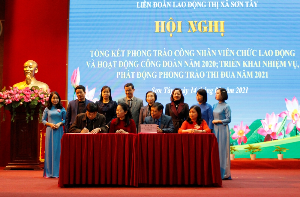 Liên đoàn Lao động thị xã Sơn Tây: Tổng kết hoạt động Công đoàn năm 2020