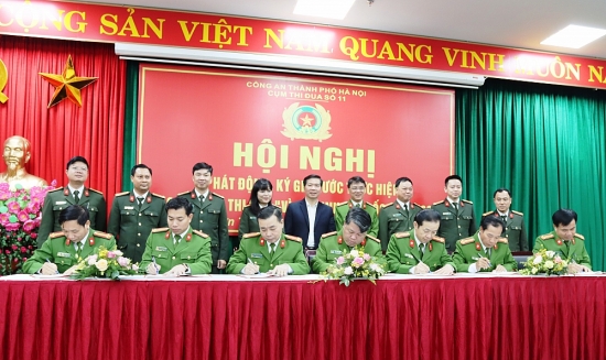Cụm Thi đua số 11 Công an thành phố Hà Nội ký giao ước thi đua 2021