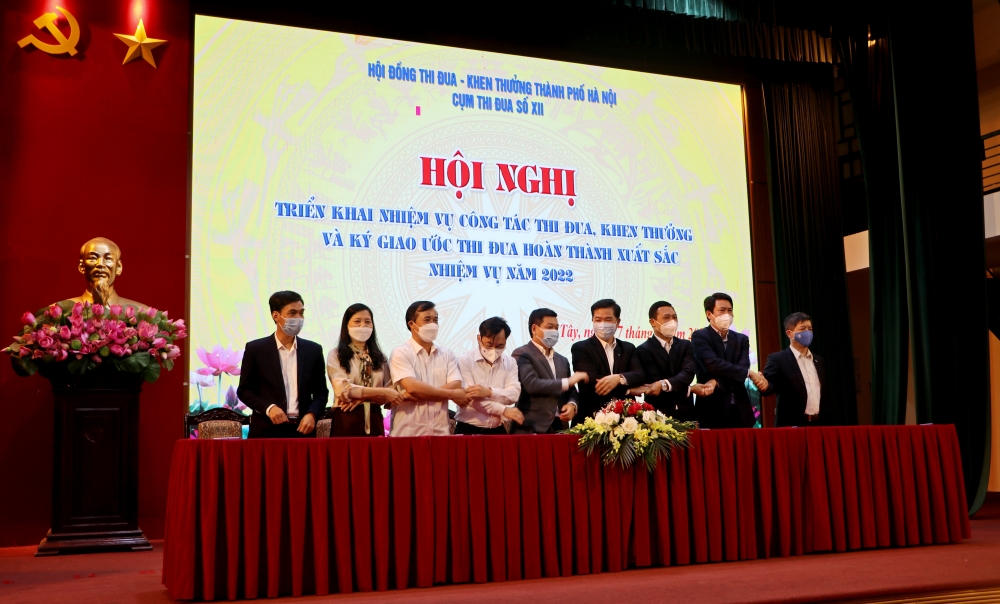 Cụm thi đua số XII thành phố Hà Nội ký giao ước thi đua năm 2022