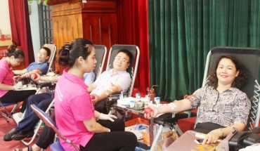 Cán bộ, CNVCLĐ ngành GTVT Hà Nội tham gia hiến máu tình nguyện