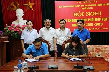 LĐLĐ thị xã Sơn Tây đẩy mạnh chương trình phối hợp hoạt động
