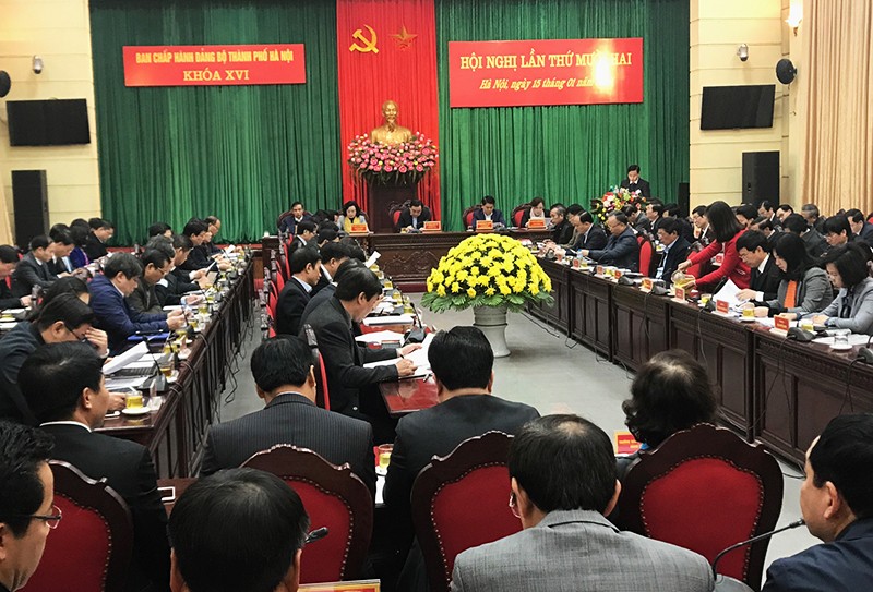 khai mac hoi nghi lan thu 12 ban chap hanh dang bo tp ha noi khoa xvi