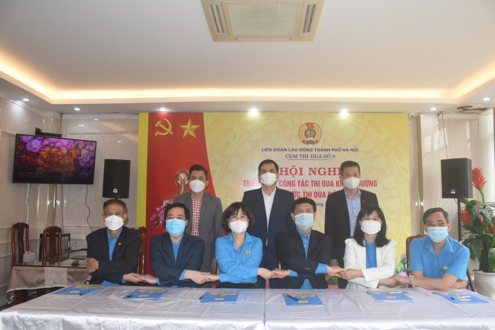 Cụm Thi đua số 2 Liên đoàn Lao động thành phố Hà Nội ký Giao ước thi đua năm 2022