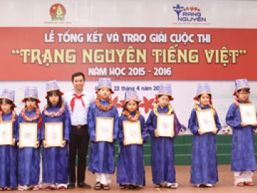 20 học sinh được trao giải Trạng Nguyên Tiếng Việt