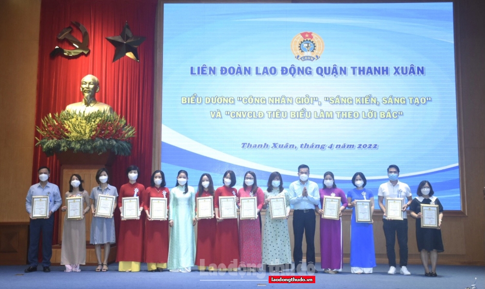 LĐLĐ quận Thanh Xuân biểu dương 88 công nhân giỏi và sáng kiến, sáng tạo