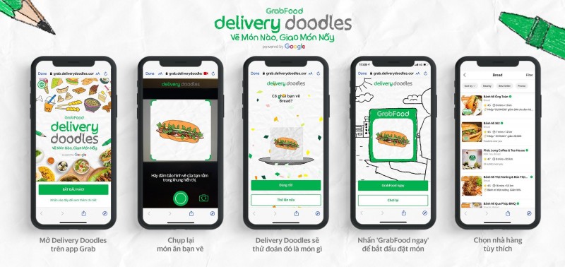 Grab ra mắt Delivery Doodles - Sự trợ giúp diệu kỳ từ trí thông minh nhân tạo 