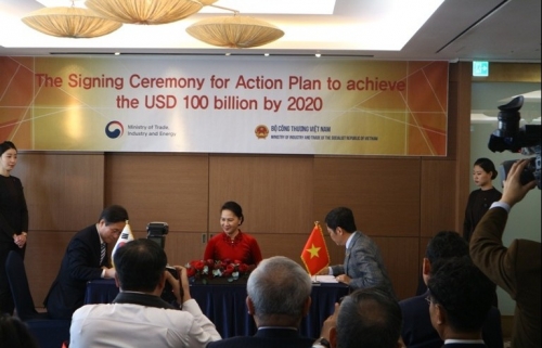 Việt Nam – Hàn Quốc ký biên bản ghi nhớ thực hiện mục tiêu đạt 100 tỷ USD