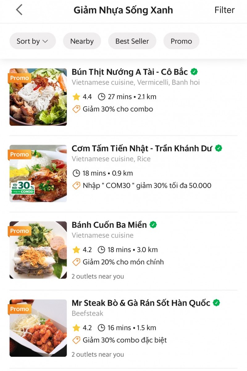 GrabFood chính thức triển khai sáng kiến “Giảm nhựa sống xanh"