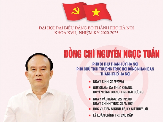 Infographic: Tóm tắt quá trình công tác của Phó Bí thư Thành ủy Hà Nội Nguyễn Ngọc Tuấn