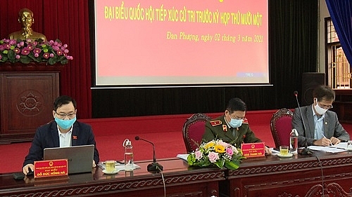 Đoàn đại biểu Quốc hội thành phố Hà Nội tiếp xúc cử tri hai huyện Đan Phượng và Hoài Đức