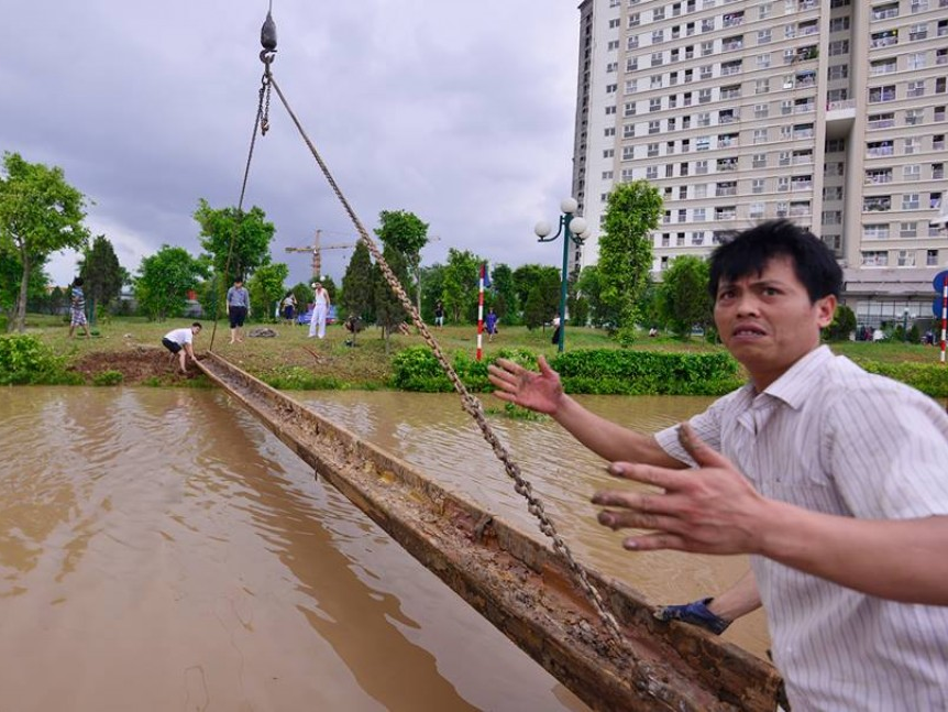 Khu đô thị mới Dương Nội vẫn ngập sâu trong nước