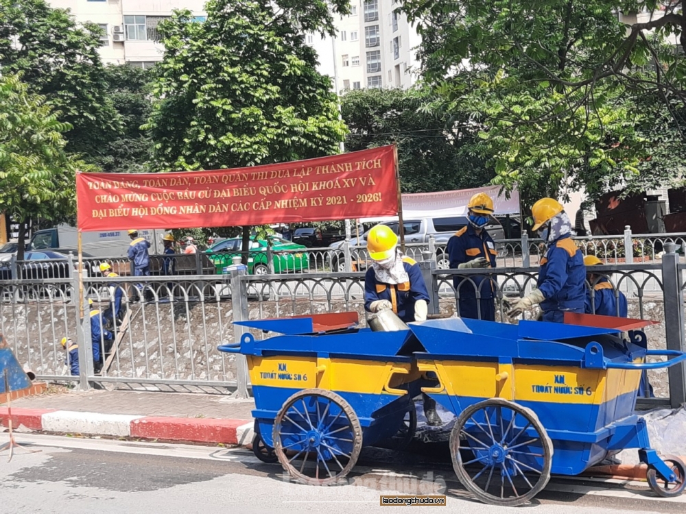 Hà Nội: Duy tu, bảo trì hệ thống thoát nước trên địa bàn, đảm bảo cho ngày bầu cử