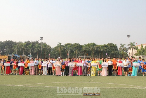 Hơn 200 vận động viên tham gia Giải bóng đá Công ty Thoát nước Hà Nội năm 2019