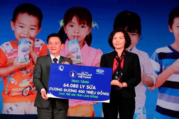 Quỹ sữa “Vươn cao Việt Nam” trao tặng 64.080 ly sữa cho học sinh Lâm Đồng