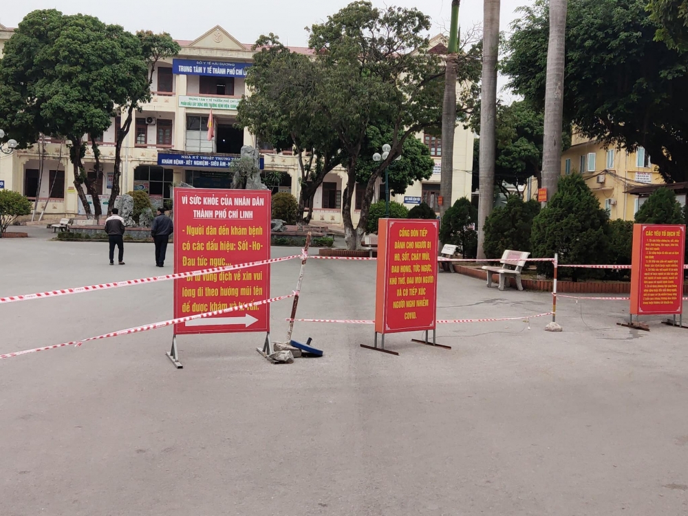Bệnh viện dã chiến tại Trung tâm Y tế thành phố Chí Linh có thể tiếp nhận điều trị khoảng 200 bệnh nhân Covid-19