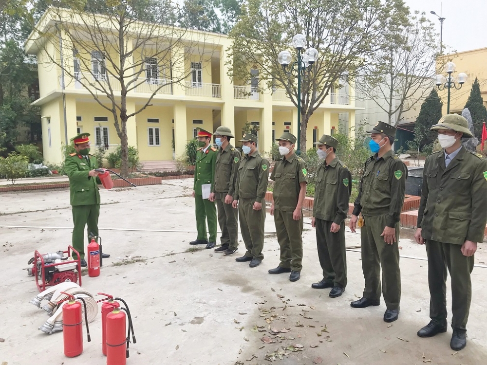 Công an huyện Thường Tín tập huấn nghiệp vụ phòng cháy chữa cháy cho lực lượng dân phòng