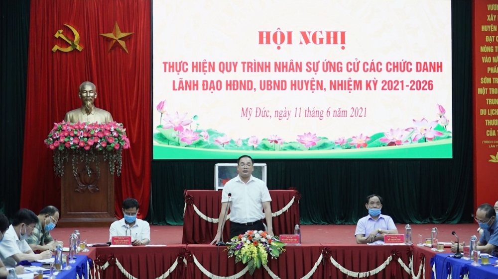 Huyện Mỹ Đức triển khai các bước quy trình nhân sự cấp huyện