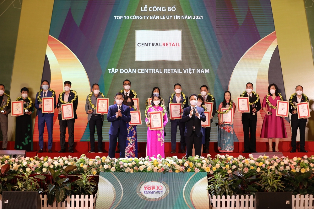 Central Retail xếp vị trí quán quân Top 10 Công ty uy tín ngành Bán lẻ năm 2021