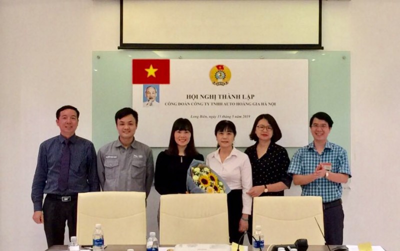 LĐLĐ quận Long Biên: Thành lập Công đoàn Công ty TNHH Auto Hoàng Gia Hà Nội