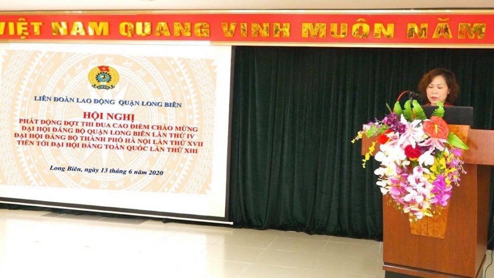 Phát động đợt thi đua cao điểm trong công nhân, viên chức, lao động quận Long Biên
