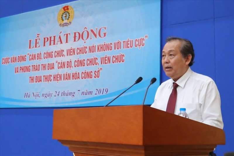 Tổng LĐLĐ Việt Nam: Phát động cán bộ, công chức, viên chức nói không với tiêu cực