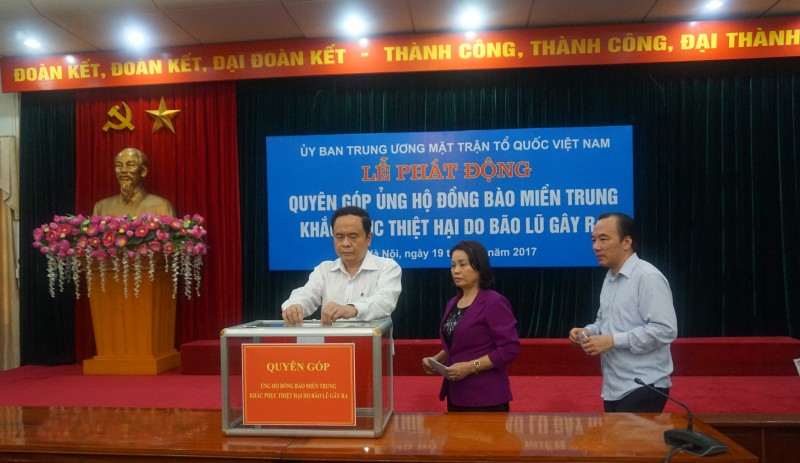 Ủy ban Trung ương MTTQVN kêu gọi ủng hộ đồng bào miền Trung
