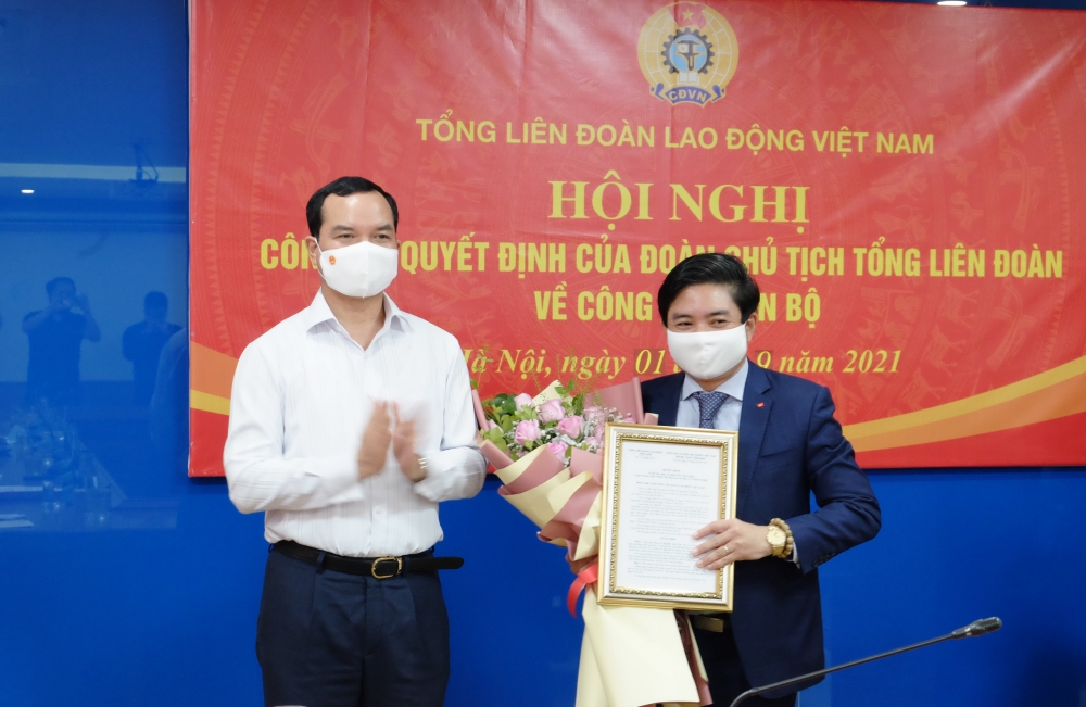 Tổng Liên đoàn Lao động Việt Nam công bố các quyết định về công tác cán bộ