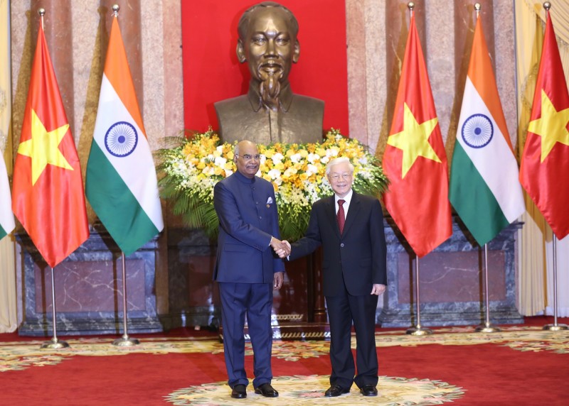 Tổng Bí thư, Chủ tịch nước Nguyễn Phú Trọng hội đàm với Tổng thống Ấn Độ