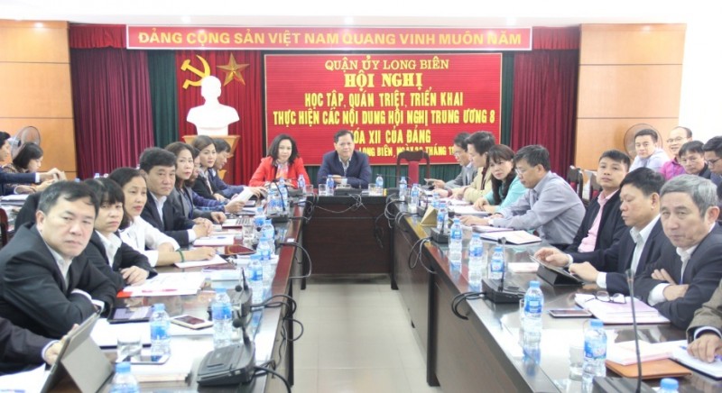 Quận Long Biên: Học tập, quán triệt Hội nghị Trung ương 8 khóa XII