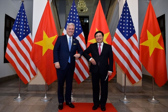 Phó Thủ tướng, Bộ trưởng Ngoại giao Phạm Bình Minh hội đàm với Cố vấn An ninh quốc gia Hoa Kỳ