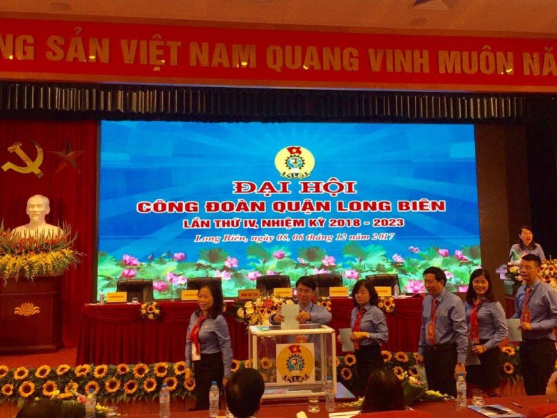Khai mạc Đại hội Công đoàn quận Long Biên khóa IV khai mac dai hoi cong doan quan long bien khoa iv