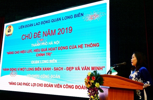 LĐLĐ quận Long Biên phát động thi đua trong đoàn viên, người lao động