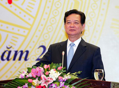 Thủ tướng Nguyễn Tấn Dũng phát biểu chỉ đạo tại Hội nghị (ảnh: Chinhphu.vn)