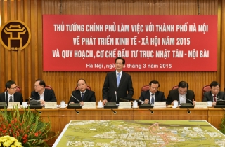 Thủ tướng làm việc với lãnh đạo TP. Hà Nội