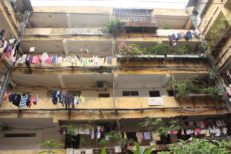 Khu tập thể C2-Lê Phụng Hiểu đang xuống cấp theo thời gian