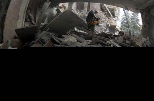 Ukraina, thị trấn, tan hoang, bom đạn, li khai, nổi dậy