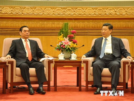 Ủy viên Bộ Chính trị Lê Hồng Anh hội kiến với Chủ tịch Trung Quốc