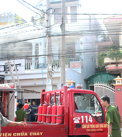 Hiện trường vụ cháy sáng 22/10